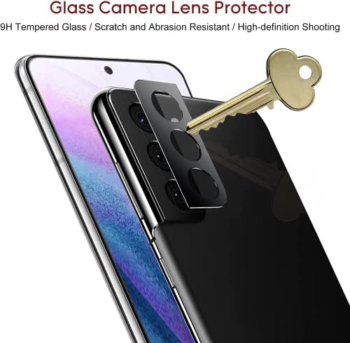 [2 + 2] Защитно фолио за екран от закалено стъкло, която е съвместима с Samsung Galaxy S21 6,2 инча и защитно
