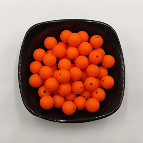 50шт Цвят на Портокалова Кора Силиконови Кръгли Мъниста Сензорни 15 мм Силиконови Перлени Мъниста на Едро Колие За