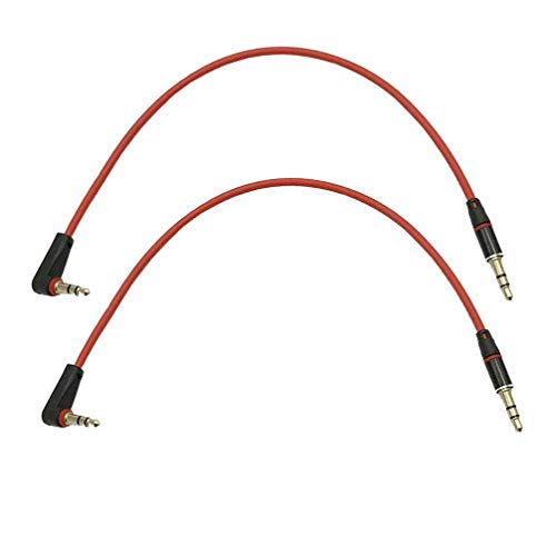 MMNNE 3.5 мм аудио кабел 10 инча 2 опаковки 10 инча 3,5 мм Допълнителен Стерео аудио жак към Конектора на Кабела под