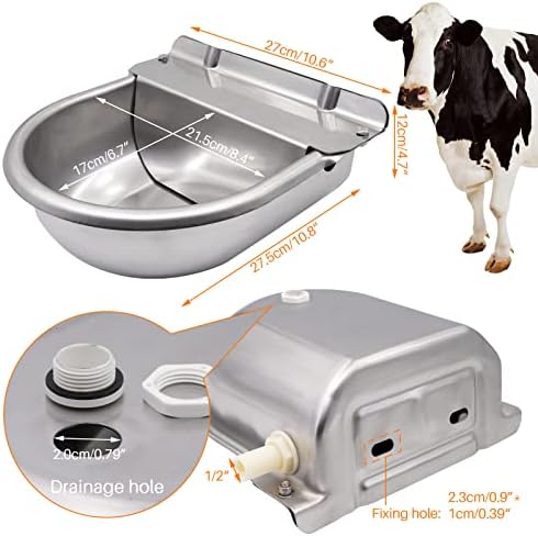 Автоматична Пиенето за добитък, 304 Автоматична Пиенето за добитък от Неръждаема Стомана с Поплавковым клапан за Кучета,