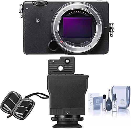 Беззеркальная цифров фотоапарат Sigma fp в комплект с LCD визьор Sigma LVF-11 и футляром за карти памет