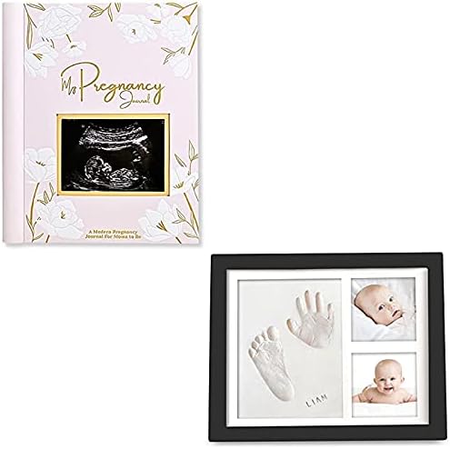 Дневник на бременността И комплект за вземане на отпечатъци от детски ръце На паметта - Книга за бременни в твърди корици