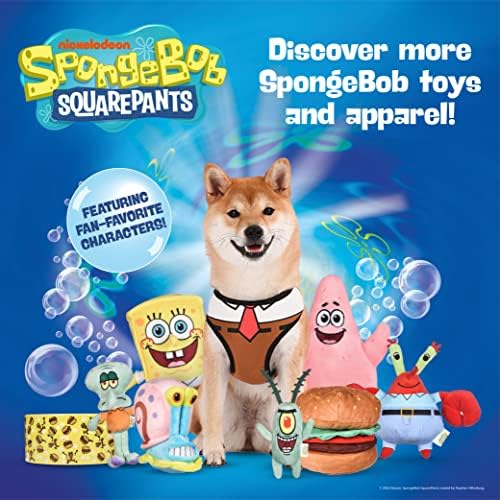Спондж Боб Квадратни Гащи за домашни любимци, 3 предмет, Празнични Украси, Плюшени играчки за куче с Въже, и Пищалкой