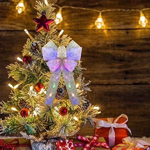 Светещ Кутия за Бижута Дърво на Дърво 1БР Led Украса Лук Декор Панделки направи си САМ Коледни Венци Начало Декор Мини-Гирлянди,