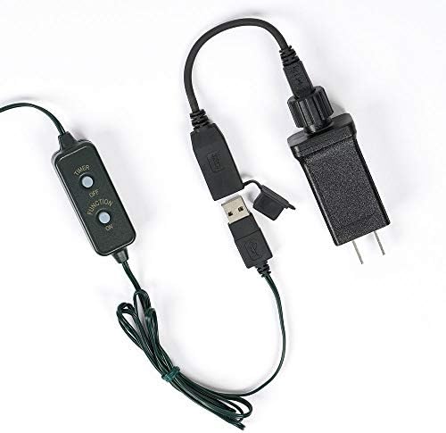 Римски лампи LED Superbright USB 1000Л Топло бяло 84 метра, Комплект тела със зелен кабел, 10 Функционални контролери, 8