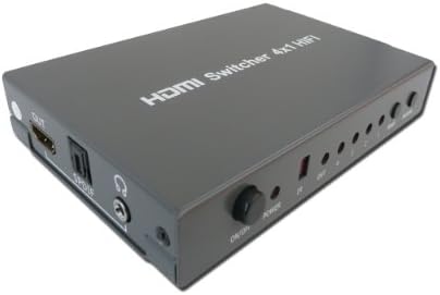ViewHD 4-портов 3D табло захранва HDMI 4x1 с оптичен SPDIF конектор и стереоразъемом 3,5 мм аудио изход 5.1 CH