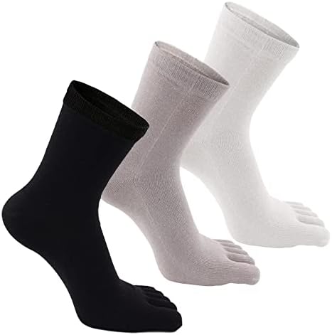 Мъжки Чорапи с пръсти, Памук, Дишащи Спортни Чорапи за бягане в Глезена, с пет пръста, Комплект от 5