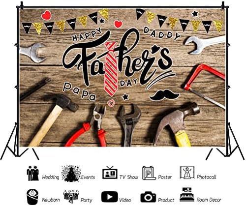 Leowefowa Фон за Снимки на Деня на бащата, 7x5 фута Декор за парти за Деня на бащата, Домашни Инструменти за определяне