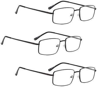 LUR 3 опаковки на метални очила за четене + 4 опаковки класически очила за четене (само 7 двойки ридеров + 1,50)