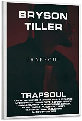 Плакат QIANC Bryson Tiller Trapsoul Корица на албума Плакати за Стая Естетичен, Художествен Плакат на Платно