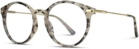 WearMe Pro - Женски Кръгли Очила, блокиране на синя светлина, с модерен метален дужкой - Блокер ултравиолетовите