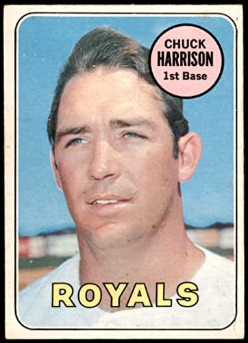 1969 О-Пи-Джи 116 Чък Харисън Канзас Сити Роялз (Бейзболна картичка) EX/MT Рояли