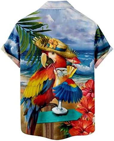 NQyIOS / Летни Ризи с копчета за Мъже, Къс Ръкав, Плажна Риза с Графити и Принтом, Плажна Риза за Призвание, Хавайски