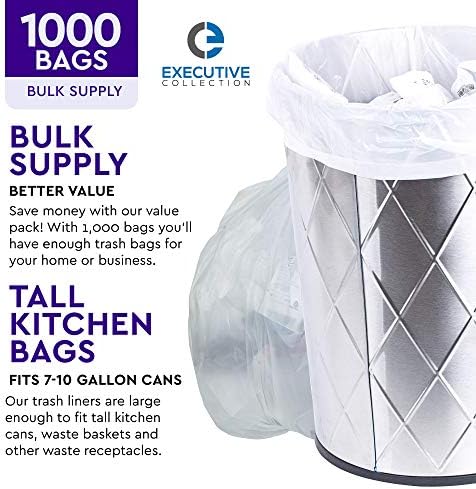 Прозрачни торби за боклук с обем около 7-10 литра, 1000 Насыпных опаковки - Втулки за боклук резервоарите за течно гориво среден