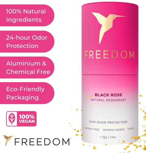 Дезодорант Freedom | Натурален Дезодорант за жени за Чувствителна кожа, Без алуминий, с добавка на сода за