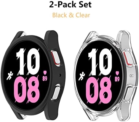 HOMTERN 2-Pack Седалките, Съвместим с Samsung Galaxy Watch 5 44 мм Galaxy Watch 4 44 мм, твърд калъф за PC, устойчив