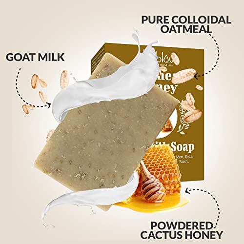 Сапун с мед и овесена козе мляко 4 грама – Естествен сапун за жени, мъже, деца, при Сърбеж на кожата, екземи, псориазис,