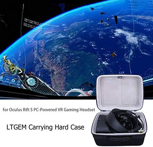 Твърд калъф LTGEM EVA за гейминг слушалки виртуална реалност Oculus Rift S захранва от PC - Пътна Защитна чанта За съхранение