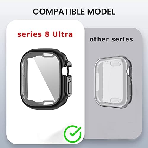 Калъф за екрана TEXUM за Apple Watch Series 8 Ultra 49 мм, предпазна броня от TPU покритие за Apple Watch Series 8 7, рамка