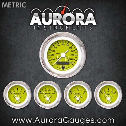 Набор от метрични инструменти Aurora Instruments 4716 в тънка ивица зелен цвят 5 Калибри (бели реколта игла,