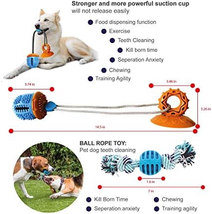 4 Опаковки -Интерактивни играчки за кучета. Играчка на присоске, Завийте играчка, пищащая Пилешки крак, Жаден