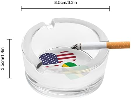 Ямайка Флаг на САЩ Стъклен Пепелник За Цигари, Пури С Пепелник Притежателя Калъф За Вътрешно Външно