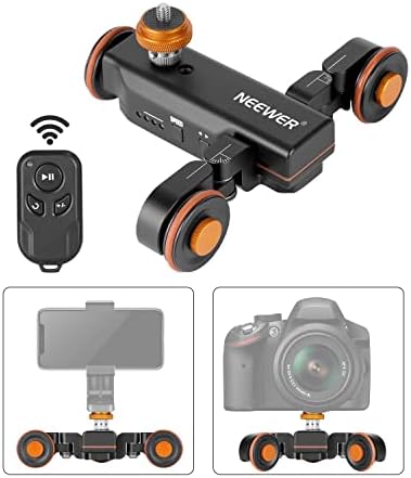 Количка за безжична видеокамера Neewer на 3 колела, 3-Бързо Моторизованная Електрическа количка-слайдер, с дистанционно