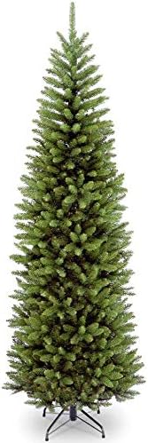 Изкуствена Тънка Коледно дърво Tree National Company, Зелено, Кралско Смърч, Включва Стойка, 7 Фута