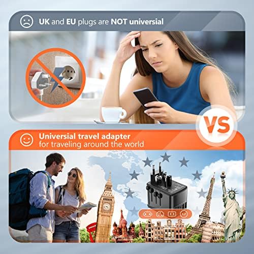 International European Travel Plug Adapter - Универсален Адаптер за пътуване, Стенно Зарядно устройство за