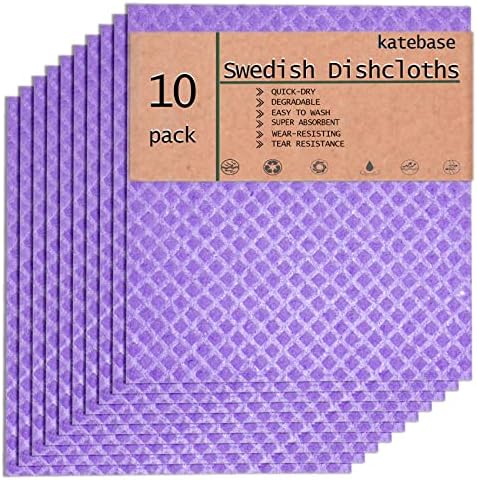 Katebase 20 Опаковки Шведската кърпички За миене на съдове, Целлюлозная Порести Кърпа, Чиста Кърпа за почистване