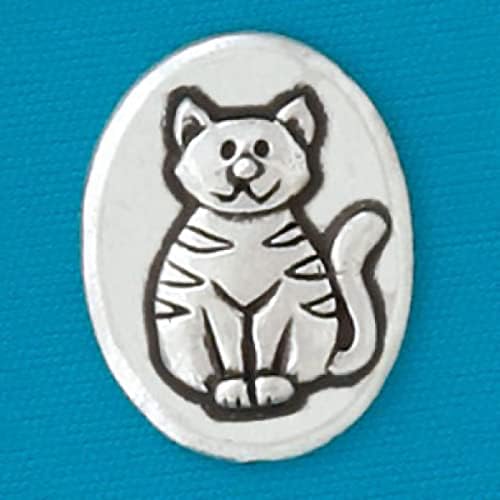 Монета-Символичен Basic Spirit Pocket Token - Cat/Purrfect - Калай съдове, ръчно изработени, Любовен подарък за