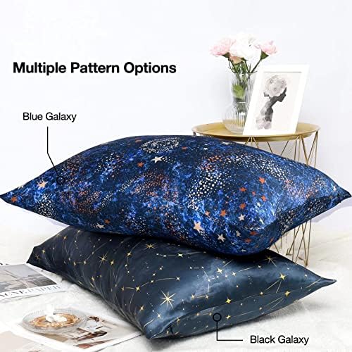 Коприна Калъфка с принтом FELYSIK Galaxy Constellation за коса и кожа - Стандартни калъфки за възглавници 20 x 26, 22 Momme