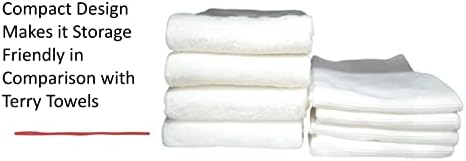 GO GREEN ORGANICS, Опаковки от 4 гофрети кърпи за ръце с размери 20X29 инча, сертифицирани DESI от Органичен памук (Перла