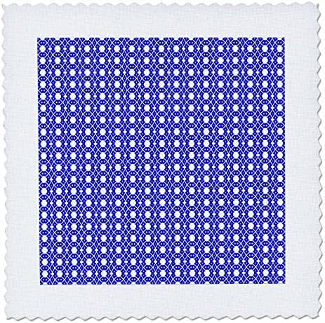 3. Начертайте Сложен Арабескоподобный Бял модел под формата на решетка На квадратах Сини одеала (qs_353032_6)