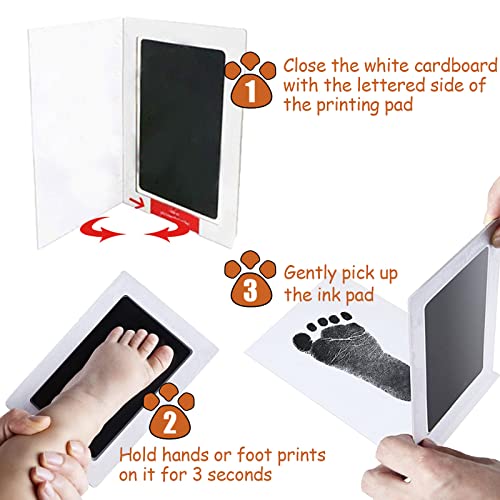 Комплект детски пръстови отпечатъци, Чернильная уплътнение за детските ръце и крака - 2 опаковки, Определени за детските ръце