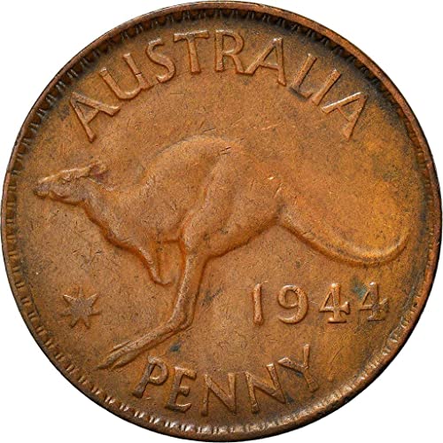 Австралийски монети в купюри от 1 стотинка 1938-1945 години. Монета от епохата на Втората световна война, издаден при крал