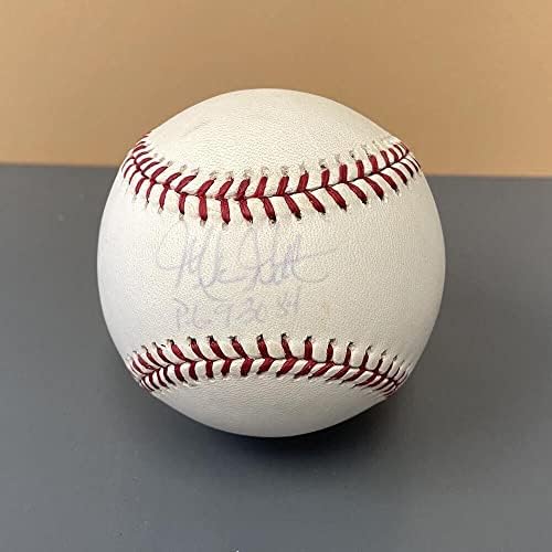 Майк Уитт PG 9-30-84 Ангели подписаха Бейзболен автомобил OAL Budig с Голограммой B & E - Бейзболни топки с автографи
