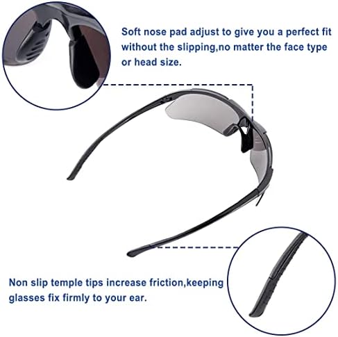 Защитни Очила с Оцветени Златен Щит, за Защита на очите От Замъгляване, Удароустойчив (Черни)