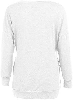 JJHAEVDY/ Дамски Ежедневни Блузи С кръгло деколте, Пуловер с дълъг ръкав, Hoody, Сладък Пуловер, Блуза свободно Намаляване