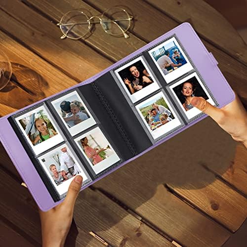 Фотоалбум с 256 джобове само за цветен филм Polaroid Go, е книга-фотоалбум Polaroid Go (лилаво)