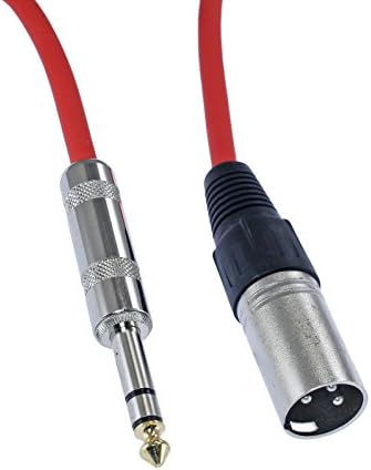 MCSPROAUDIO 1/4 TRS-3-пинов XLR Pro Audio Patch кабел Балансиран и пресята (дължина 3 метра, бял)