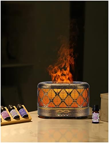 Метални решетки за етерични масла с подсветка пламък | Безшумен дифузер за етерични масла | Дифузор за ароматерапия