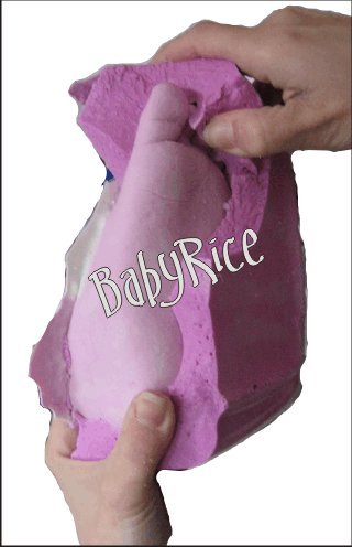 Комплект за детска леене BabyRice / Рамка от матирано Сребро 14,5x8,5 инча / Кремовое Определяне на 4 дупки / Крем основа