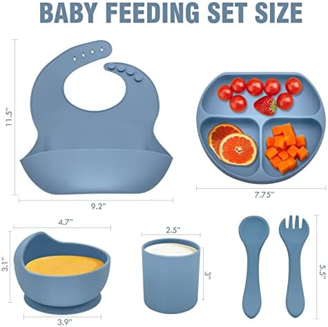 Аксесоари за Отбиване от гърдата CARELAX Baby Led Силиконов Комплект За Хранене на Бебето, Прибори за хранене