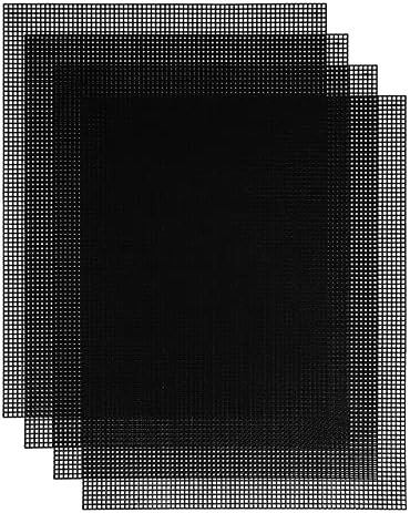 Пластмасови Мрежести листа Allazone за бродиране, 5 бр. Разделител за аквариум от черна мрежа с размер 13 x 19,7 инча