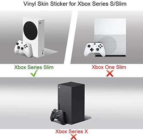 Vanknight Xbox Series S Тънки Конзолни Контролери Етикети Върху Кожата Винил Амбалажна Хартия за Конзолата Xbox Series