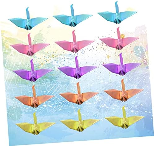 Abaodam 100шт Хартиен Сгъваем Кран на Оригами и Хартиени Птици Хартиена Птица Венец Декор на Масата за Хранене Ръчен