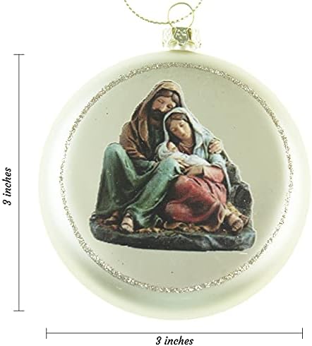 Коледна Украса от Топки Deli Creations, Небьющийся Празнична декорация за Коледни Елхи, Мария, Йосиф и Бебето