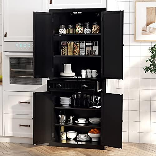 Кухненски шкаф-складово помещение ARTPOWER с чекмедже и Регулируеми Рафтове, Шкаф-складово помещение за Кухня,