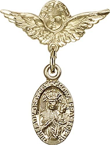 Иконата на детето Jewels Мания за талисман на Дева мария Ченстоховской и икона на Ангел с крила | Икона детето